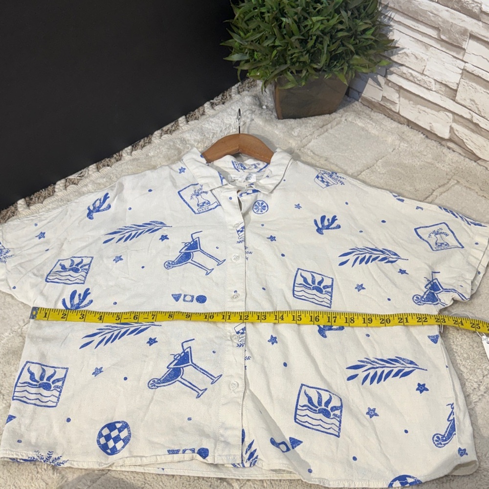 CALI 1850 Printed Linen Shirt & Short Set - Picture 6 of 16